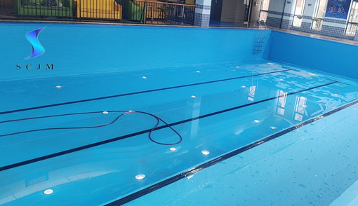 室內(nèi)純藍(lán)色防水膠膜安裝完成效果圖